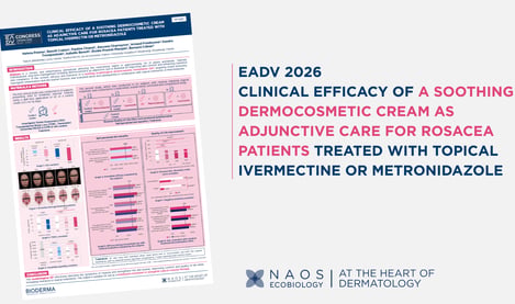 thumbnail for the EADV poster of Clinical Efficacy of a Soothing Dermocosmetic Cream as Adjunctive Care for Rosacea Patients Treated with Topical Ivermectine or Metronidazole.