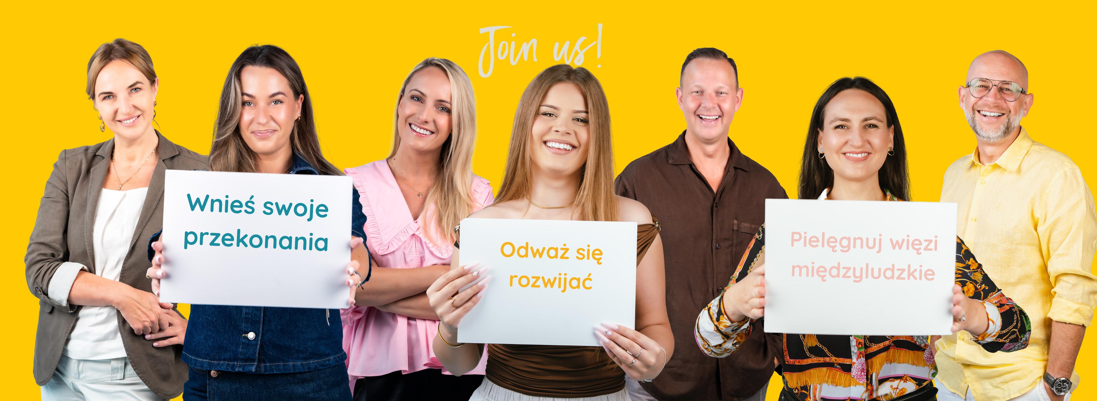 Group of people with ‘Our talents’ headline