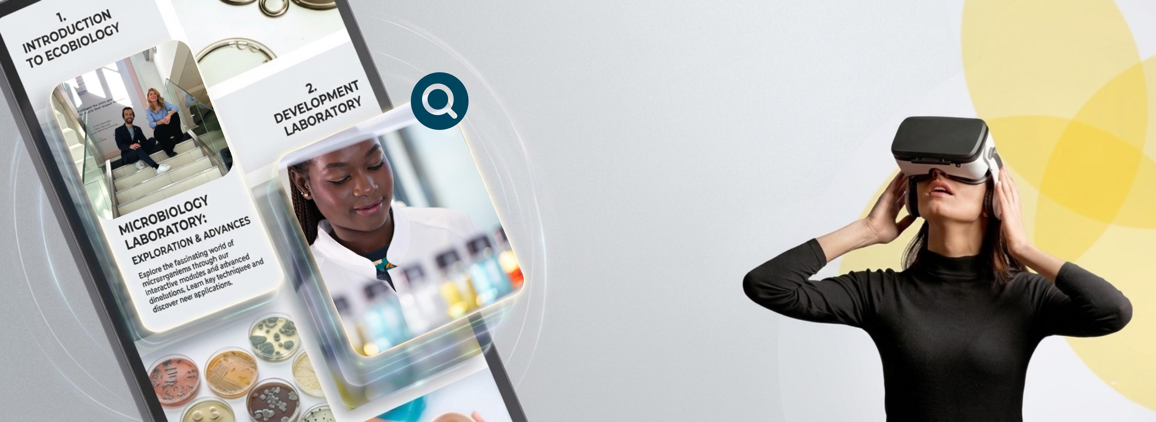 Glass façade of the NAOS headquarters featuring the yellow logo and large white NAOS lettering.